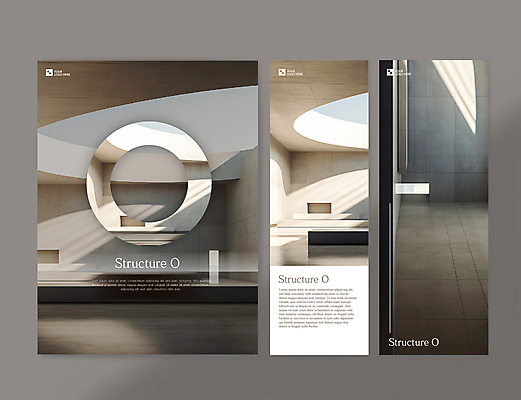 템플릿 건축물 디자인 배너 배너템플릿 건축 세로배너 추상 사람없음 갈색 공간 심플 배너세트 이미지템플릿 AI파일 컬러 무늬 세로 세트 파일형식 벡터