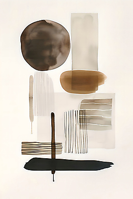 JPG 도형 일러스트 자국 붓터치 추상 수채화 미술 사람없음 갈색 그림 번짐 기하학 국내일러스트 AI일러스트 AI콘텐츠 컬러 무늬 문화예술 파일형식 효과