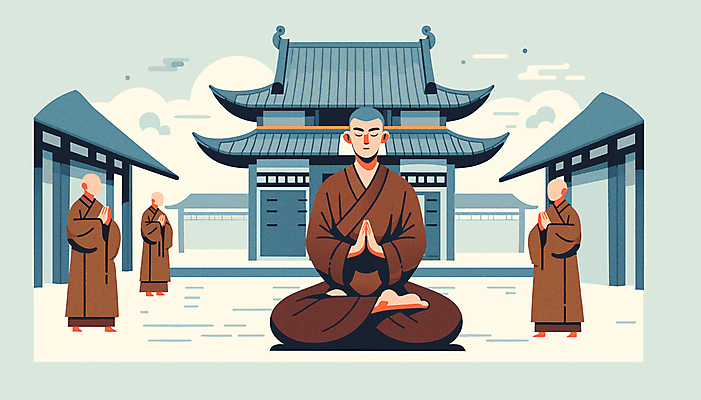 전신 남자 불교 일러스트 서기 앉기 여러명 성인 기도 사찰 승려 성인남자만 국내일러스트 AI파일 종교 다수 종교건축 모션 사람 성직자 남자만 성인만 파일형식 벡터