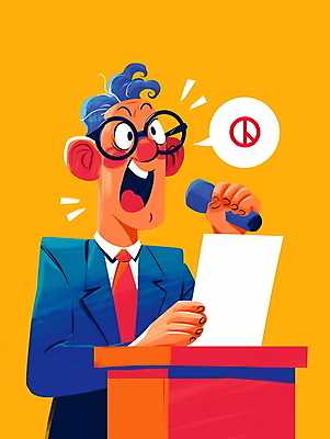 PSD 남자 캠페인 중년 일러스트 한명 상반신 주황색 발표 강의 투표 선거 마이크 선거유세 정치 후보 중년남자한명만 국내일러스트 1 컬러 음향기기 사람 성인 민주주의 남자한명만 중년남자만 파일형식