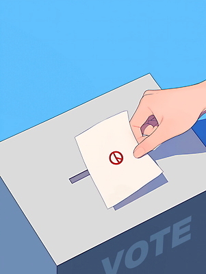 PSD 손 일러스트 신체부위 파란색 투표 선거 투표용지 투표함 의무 참여 기표문양 유권자 국내일러스트 문양 컬러 사람 민주주의 파일형식