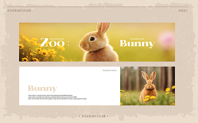 템플릿 디자인 배너템플릿 꽃 자연 동물원 잔디 사람없음 가로 현수막 토끼 베이지색 AI파일 식물 배너 컬러 포유류 반려동물 생태계 파일형식 벡터