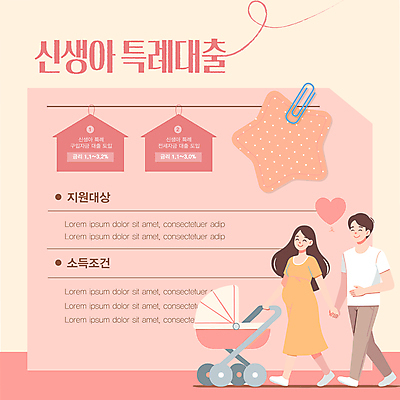 전신 템플릿 부부 여자 남자 분홍색 웹템플릿 주택 미소 성인 두명 부모 손잡기 신생아 메모지 출산 클립 유모차 대출 금리 성인만 카드뉴스 이미지템플릿 AI파일 커플 컬러 가족 모션 표정 사람 건물 금융 사무용품 아기용품 아기 파일형식 벡터