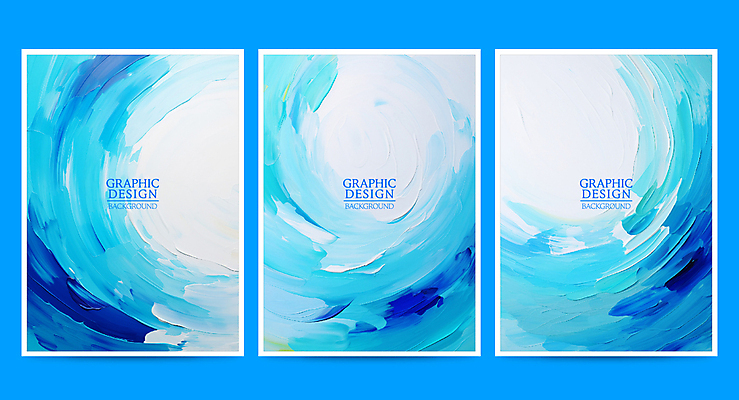템플릿 배너 포스터 백그라운드 추상 사람없음 파란색 세트 질감 유화물감 이미지템플릿 AI파일 컬러 무늬 물감 파일형식 벡터