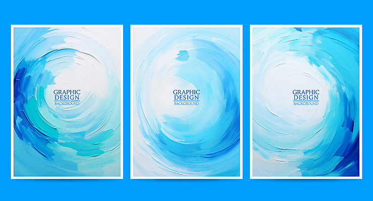 템플릿 배너 포스터 백그라운드 추상 사람없음 파란색 세트 질감 유화물감 이미지템플릿 AI파일 컬러 무늬 물감 파일형식 벡터
