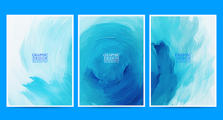 템플릿 배너 포스터 백그라운드 추상 사람없음 파란색 세트 질감 유화물감 이미지템플릿 AI파일 컬러 무늬 물감 파일형식 벡터