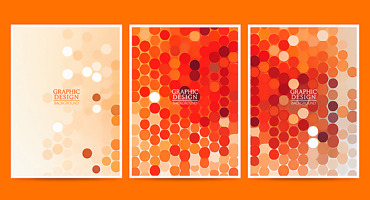 템플릿 배너 포스터 백그라운드 추상 사람없음 세트 주황색 원형 이미지템플릿 AI파일 도형 컬러 무늬 파일형식 벡터