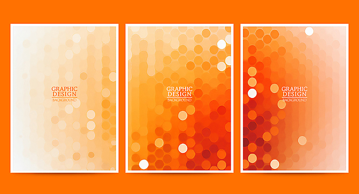 템플릿 배너 포스터 백그라운드 추상 사람없음 세트 주황색 원형 이미지템플릿 AI파일 도형 컬러 무늬 파일형식 벡터