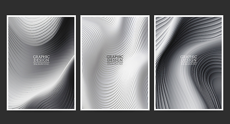 템플릿 배너 포스터 물결 백그라운드 곡선 추상 사람없음 세트 회색 이미지템플릿 AI파일 선 컬러 무늬 파일형식 벡터
