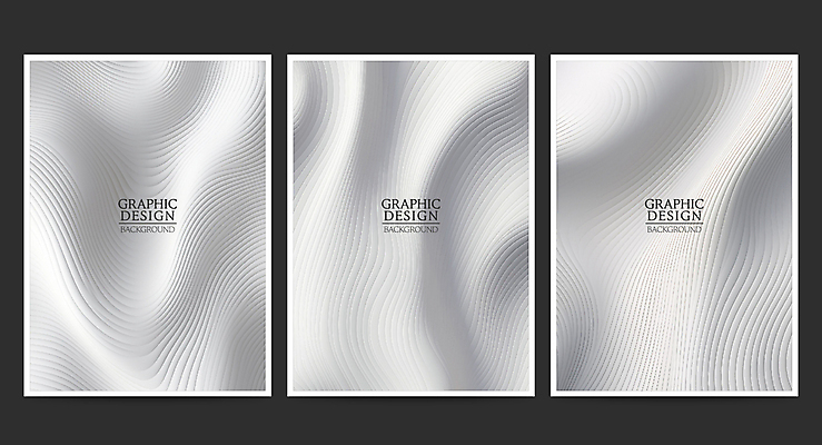 템플릿 배너 포스터 물결 백그라운드 곡선 추상 사람없음 세트 회색 이미지템플릿 AI파일 선 컬러 무늬 파일형식 벡터