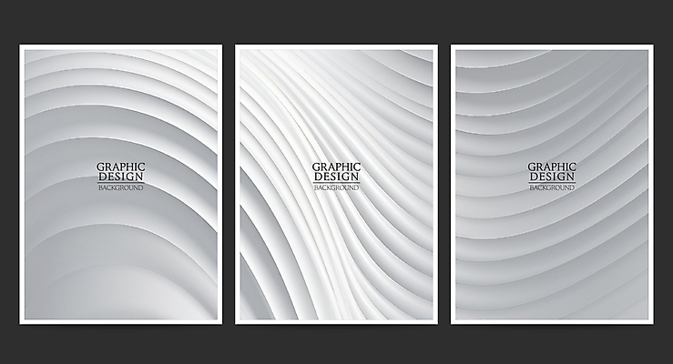 템플릿 배너 포스터 물결 백그라운드 곡선 추상 사람없음 세트 회색 이미지템플릿 AI파일 선 컬러 무늬 파일형식 벡터