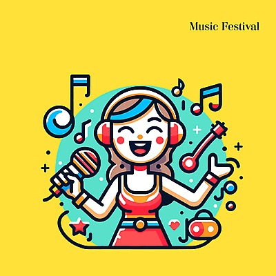 여자 악기 음악 음표 일러스트 한명 들기 성인 축제 헤드셋 마이크 즐거움 성인여자한명만 국내일러스트 AI파일 1 기호 감정 음향기기 모션 문화예술 사람 헤드폰 여자한명만 성인여자만 파일형식 벡터