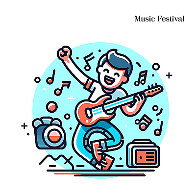 전신 캐릭터 남자 악기 음악 연주 음표 일러스트 한명 들기 성인 손들기 축제 일렉기타 즐거움 성인남자한명만 국내일러스트 일러캐릭터 AI파일 1 기호 감정 모션 문화예술 사람 기타 남자한명만 성인남자만 파일형식 벡터