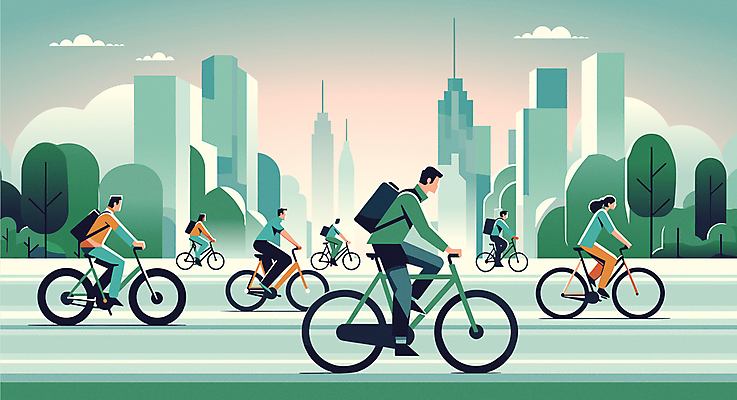 전신 라이프스타일 여자 남자 일러스트 비즈니스 대중교통 빌딩 여러명 성인 건물 일상 초록색 자전거 직장인 승차 친환경 출근 성인만 국내일러스트 AI파일 직업 건축물 교통수단 컬러 다수 모션 사람 라이프 생활 환경 바이크 출퇴근 파일형식 벡터