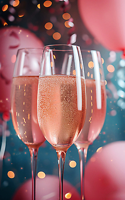 JPG 편집이미지 문화 사람없음 파티 샴페인 샴페인잔 보케 풍선 빛망울 유흥 편집실사 AI포토 AI콘텐츠 술잔 주류 이벤트 빛 CG 파일형식