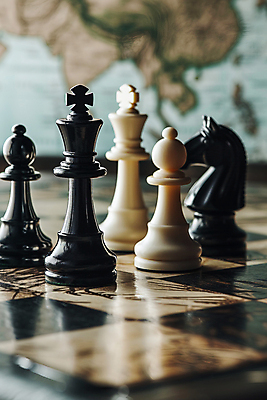 JPG 편집이미지 사람없음 체스말 체스 디지털합성 체스판 편집실사 AI포토 AI콘텐츠 놀이 말_게임 CG 파일형식