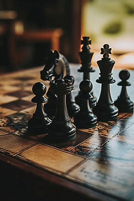 JPG 편집이미지 사람없음 체스말 체스 디지털합성 체스판 편집실사 AI포토 AI콘텐츠 놀이 말_게임 CG 파일형식