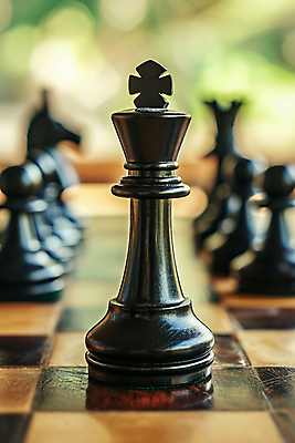 JPG 편집이미지 사람없음 체스말 체스 왕 디지털합성 체스판 편집실사 AI포토 AI콘텐츠 놀이 말_게임 CG 파일형식