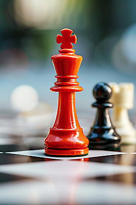 JPG 편집이미지 사람없음 체스말 체스 왕 디지털합성 체스판 편집실사 AI포토 AI콘텐츠 놀이 말_게임 CG 파일형식