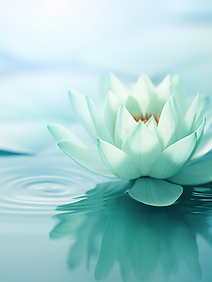 JPG 편집이미지 종교 연꽃 사람없음 초록색 믿음 수면 편안함 물결파장 이미지편집 편집실사 AI컴퓨터그래픽 AI콘텐츠 꽃 감정 물결 컬러 물 감각 CG 파일형식