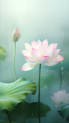 JPG 편집이미지 종교 분홍색 연꽃 사람없음 믿음 편안함 연잎 이미지편집 편집실사 AI컴퓨터그래픽 AI콘텐츠 꽃 감정 컬러 잎 감각 CG 파일형식