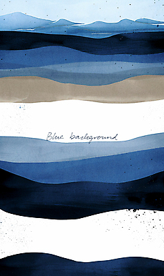 PSD 편집이미지 배너 바다 백그라운드 수채화 사람없음 파란색 남색 이미지편집 컬러 파일형식