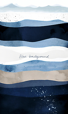 PSD 편집이미지 배너 바다 백그라운드 수채화 사람없음 파란색 남색 이미지편집 컬러 파일형식