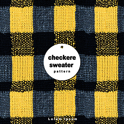 PSD 편집이미지 디자인 백그라운드 무늬 패턴 사람없음 노란색 검은색 직물 스웨터 니트 체크무늬 이미지편집 컬러 상의 파일형식