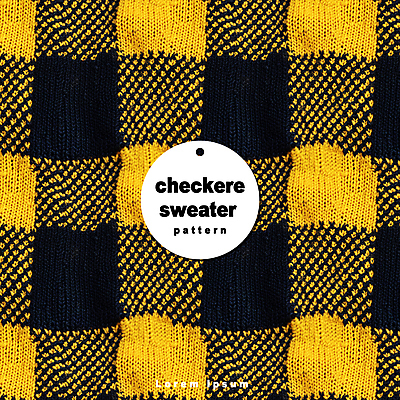 PSD 편집이미지 디자인 백그라운드 무늬 패턴 사람없음 노란색 검은색 직물 스웨터 니트 체크무늬 이미지편집 컬러 상의 파일형식