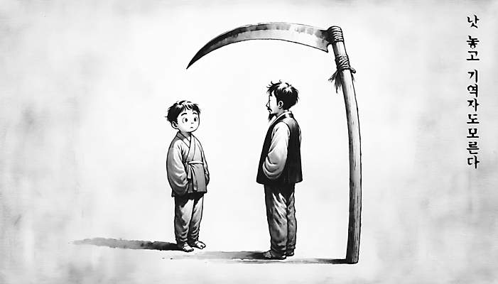 PSD 편집이미지 응시 남자 어린이 백그라운드 수묵화 서기 소년 성인 두명 먹 디지털합성 낫 속담 기역 남자만 편집소스 이미지편집 문자 시선 모션 서예 미술 사람 자음 파일형식