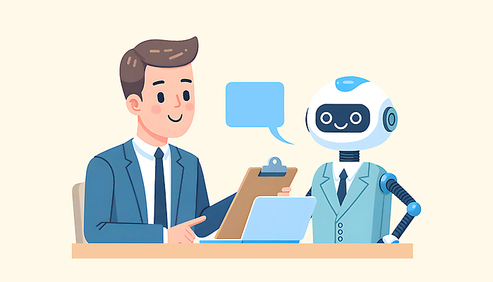 JPG 남자 말풍선 일러스트 비즈니스 커뮤니케이션 미래 정보기술 대화 한명 들기 성인 파란색 노트북 로봇 상담 문서 소통 서류판 소프트웨어 파트너십 성인남자한명만 상호작용 AI_인공지능 국내일러스트 AI일러스트 AI콘텐츠 1 컬러 컨셉 모션 기술 말하기 사람 전자제품 사무용품 남자한명만 성인남자만 파일형식