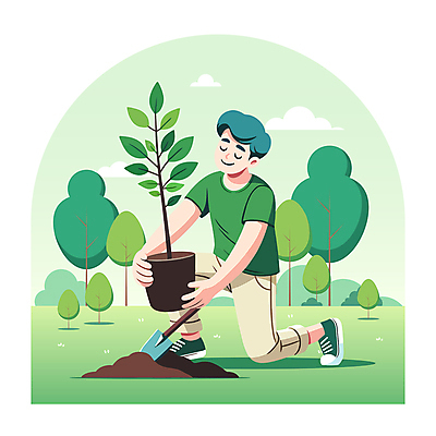 전신 나무 식물 구름 남자 화분 일러스트 하늘 한명 들기 성인 초록색 흙 삽 식목일 나무심기 모종 묘목 성인남자한명만 무릎구부리기 국내일러스트 AI파일 자연요소 1 기념일 컬러 포즈 모션 사람 심기 남자한명만 성인남자만 파일형식 벡터