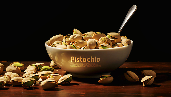 PSD 편집이미지 그릇 사람없음 숟가락 검은색 나무바닥 피스타치오 카피스페이스 이미지편집 식기 컬러 바닥 수저 공백 견과류 파일형식