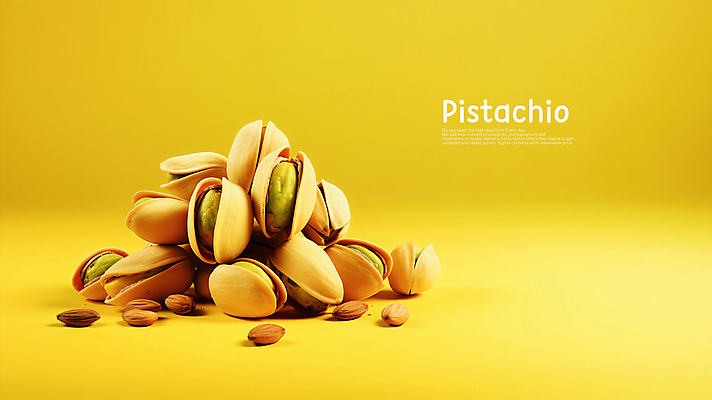 PSD 편집이미지 사람없음 노란색 피스타치오 카피스페이스 이미지편집 컬러 공백 견과류 파일형식