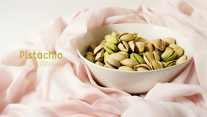 PSD 편집이미지 그릇 분홍색 사람없음 천 피스타치오 카피스페이스 이미지편집 식기 컬러 공백 견과류 직물 파일형식