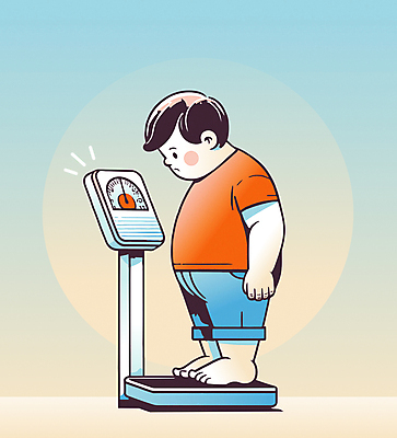 전신 남자 어린이 일러스트 의학 건강 한명 소년 파란색 몸무게 비만 체중계 소아비만 소년한명만 국내일러스트 AI파일 1 컬러 사람 질병 몸매 남자한명만 소년만 파일형식 벡터