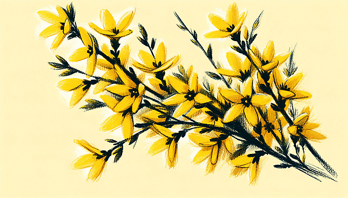 JPG 꽃 백그라운드 일러스트 사람없음 노란색 봄 분위기 파스텔 국내일러스트 AI일러스트 AI콘텐츠 식물 계절 컬러 컨셉 학용품 파일형식