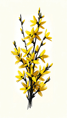 JPG 꽃 백그라운드 일러스트 사람없음 노란색 봄 분위기 파스텔 국내일러스트 AI일러스트 AI콘텐츠 식물 계절 컬러 컨셉 학용품 파일형식