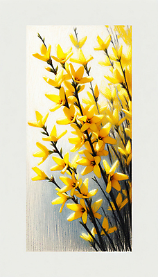 JPG 꽃 백그라운드 일러스트 사람없음 노란색 봄 분위기 파스텔 국내일러스트 AI일러스트 AI콘텐츠 식물 계절 컬러 컨셉 학용품 파일형식