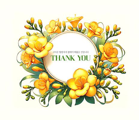 PSD 템플릿 배너 꽃 꽃다발 프레임 이벤트 사람없음 노란색 화려 감사 카피스페이스 이미지템플릿 식물 감정 컬러 컨셉 공백 파일형식