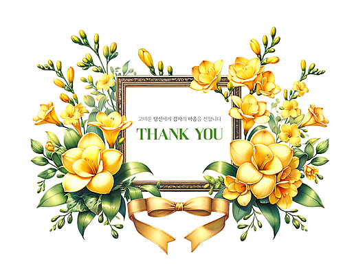 PSD 템플릿 배너 꽃 꽃다발 프레임 이벤트 사람없음 노란색 화려 감사 카피스페이스 이미지템플릿 식물 감정 컬러 컨셉 공백 파일형식