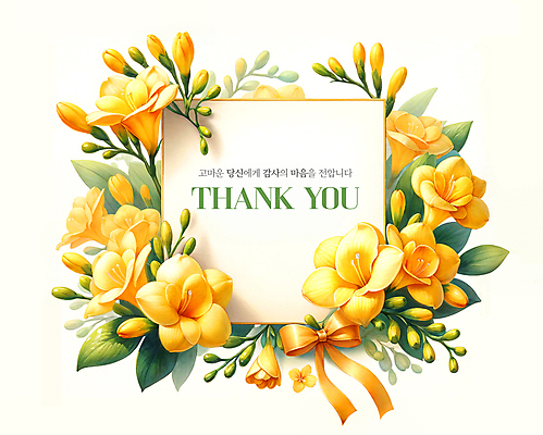 PSD 템플릿 배너 꽃 꽃다발 프레임 이벤트 사람없음 노란색 화려 감사 카피스페이스 이미지템플릿 식물 감정 컬러 컨셉 공백 파일형식