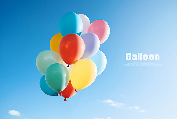 PSD 구름 편집이미지 하늘 타이포그라피 사람없음 화려 풍선 카피스페이스 이미지편집 자연요소 문자 컨셉 공백 파일형식