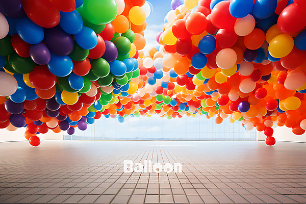 PSD 편집이미지 하늘 타이포그라피 사람없음 화려 풍선 카피스페이스 이미지편집 문자 컨셉 공백 파일형식