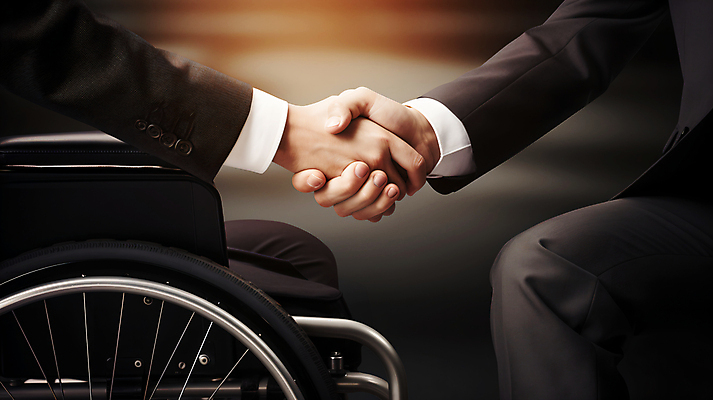 JPG 편집이미지 손 백그라운드 악수 앉기 정장 신체부위 승차 장애인 휠체어 편집실사 AI인물포토 AI콘텐츠 옷 모션 사람 손짓 CG 장애 파일형식 AI포토