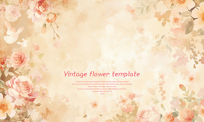 PSD 편집이미지 꽃 프레임 사람없음 봄 빈티지 카피스페이스 편집소스 이미지편집 식물 계절 컨셉 공백 파일형식