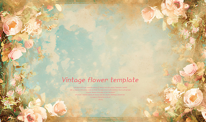 PSD 편집이미지 꽃 프레임 사람없음 봄 빈티지 카피스페이스 편집소스 이미지편집 식물 계절 컨셉 공백 파일형식