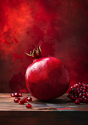 JPG 편집이미지 건강 사람없음 빨간색 신선 낟알 석류 카피스페이스 편집실사 AI포토 AI콘텐츠 컬러 과일 공백 CG 파일형식