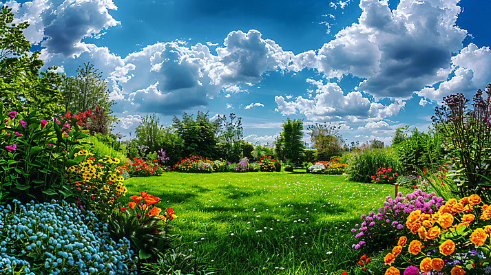JPG 나무 구름 편집이미지 꽃 자연 하늘 휴식 풍경 사람없음 풀 디지털합성 힐링 편집실사 AI포토 AI콘텐츠 자연요소 식물 컨셉 CG 생태계 파일형식