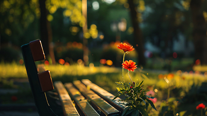 JPG 나무 편집이미지 꽃 벤치 자연 휴식 풍경 사람없음 풀 디지털합성 힐링 편집실사 AI포토 AI콘텐츠 식물 컨셉 의자 CG 생태계 파일형식